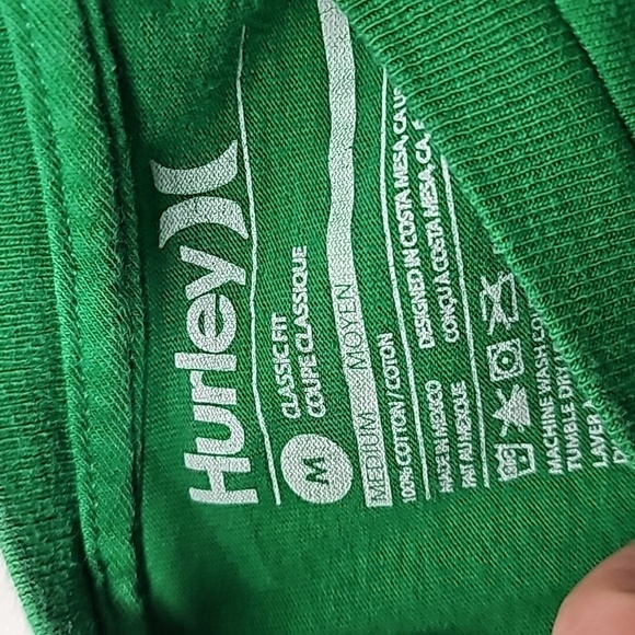Hurley medium green short sleeve shirt - Picture 5 of 5